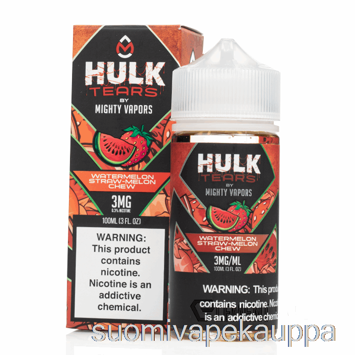 Vape Suomi Vesimeloni Olki Melonin Pureskelu - Hulk Kyyneleet - 100ml 3mg